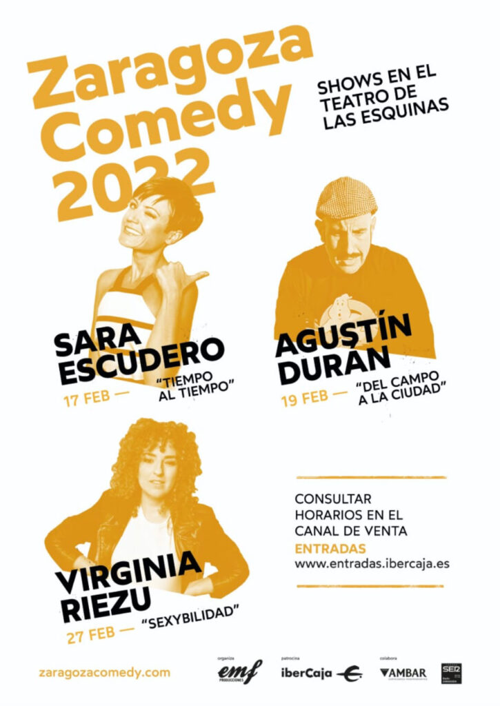 Cartel Zaragoza Comedy en el Teatro de las Esquinas